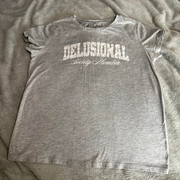 Wound Up Tops - Women's Wound Up T Shirt "Delusional Society Member" Size small